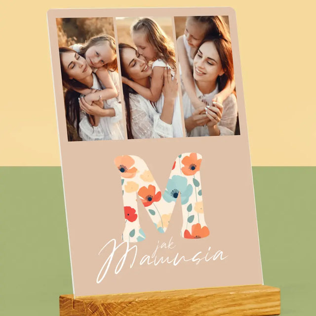 Fotokolaż: M Jak Mamusia - Wydruk Na Szkle Akrylowym