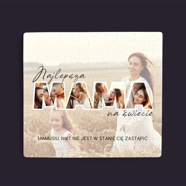 Słowo Ze Zdjęć: Najlepsza Mama Na Świecie Zdjęcia - Personalizowane Puzzle