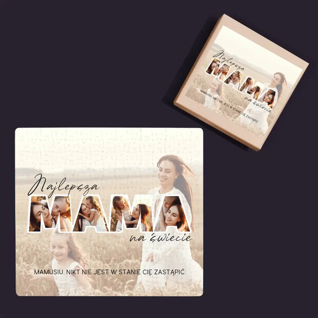 Słowo Ze Zdjęć: Najlepsza Mama Na Świecie Zdjęcia - Personalizowane Puzzle