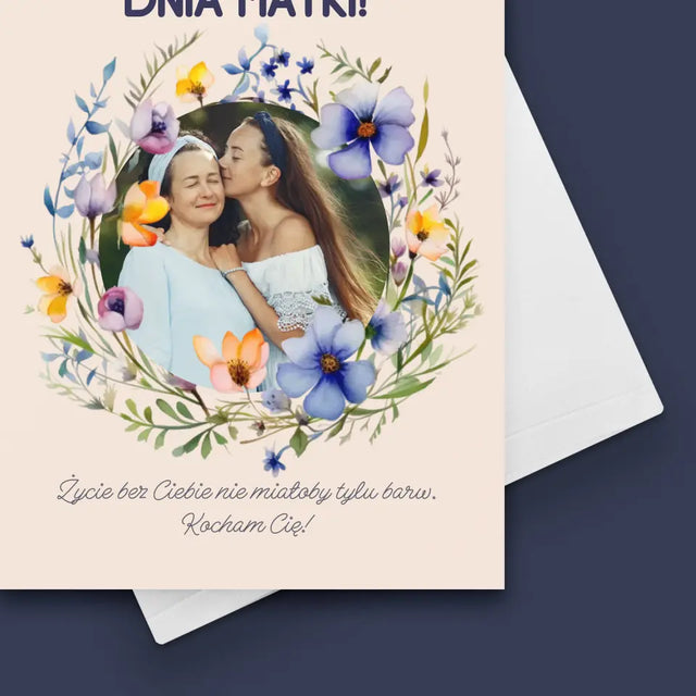 Zdjęcie i Podpis: Szczęśliwego Dnia Matki - Kartka z Życzeniami