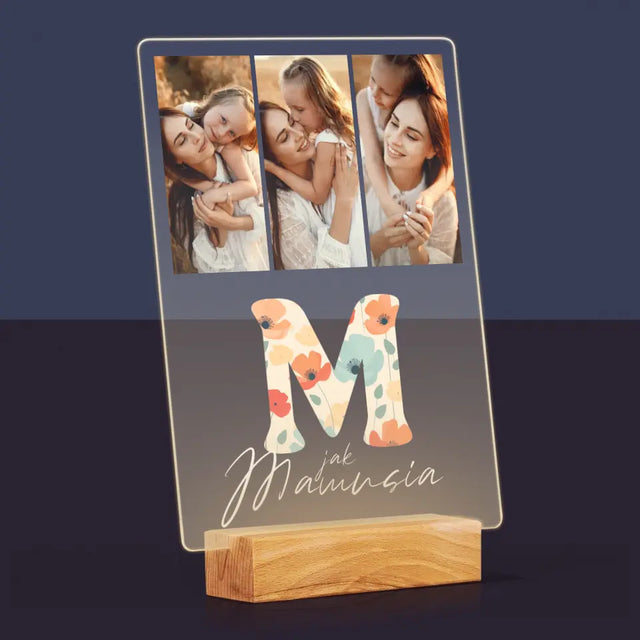 Fotokolaż: M Jak Mamusia - Wydruk Na Szkle Akrylowym