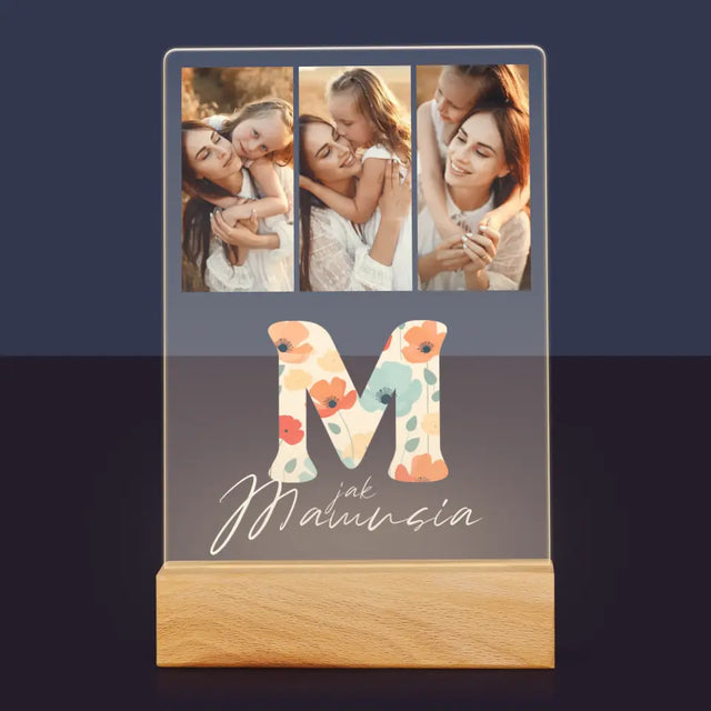 Fotokolaż: M Jak Mamusia - Wydruk Na Szkle Akrylowym