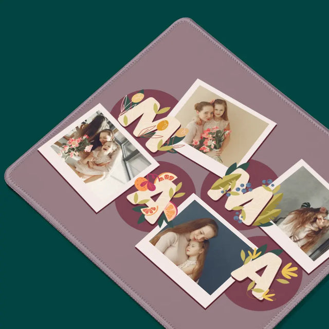 Fotokolaż: Literki Mama - Podkładka Pod Myszkę