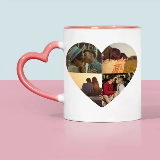 Kształt Ze Zdjęć: Rocznica Serce - Kubek z Nadrukiem