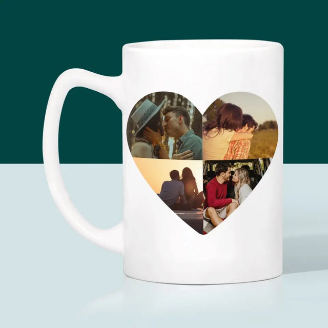 Kształt Ze Zdjęć: Rocznica Serce - Kubek z Nadrukiem