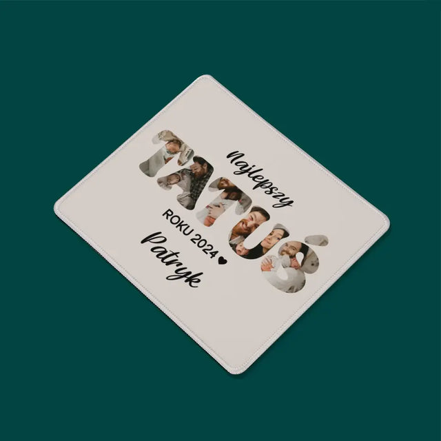 Słowo Ze Zdjęć: Najlepszy Tatuś Roku - Podkładka Pod Myszkę