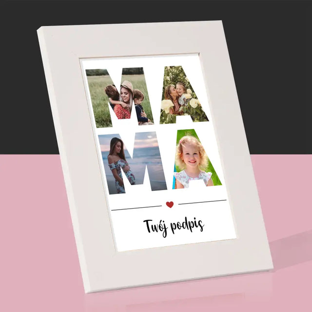 Słowo Ze Zdjęć: Mama - Ramka Na Zdjęcie