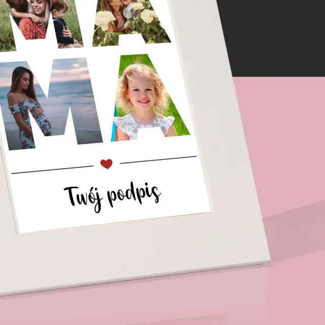 Słowo Ze Zdjęć: Mama - Ramka Na Zdjęcie