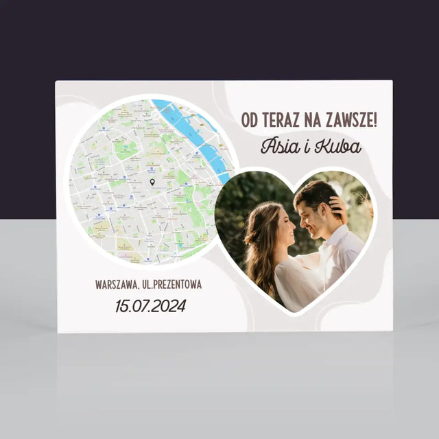 Mapa Miasta: Od Teraz Na Zawsze - Blok Akrylowy z Nadrukiem