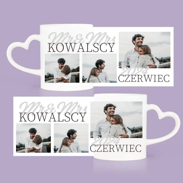 Fotokolaż: Mr&Mrs Data - Kubki Dla Par