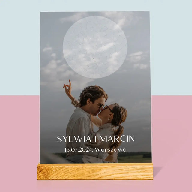 Mapa Gwiazd: Ślub - Wydruk Na Szkle Akrylowym