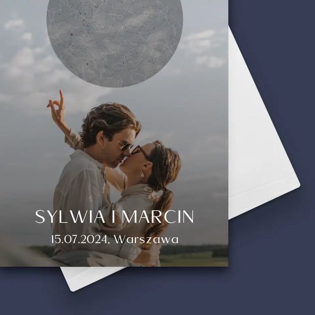 Mapa Gwiazd: Ślub - Kartka z Życzeniami