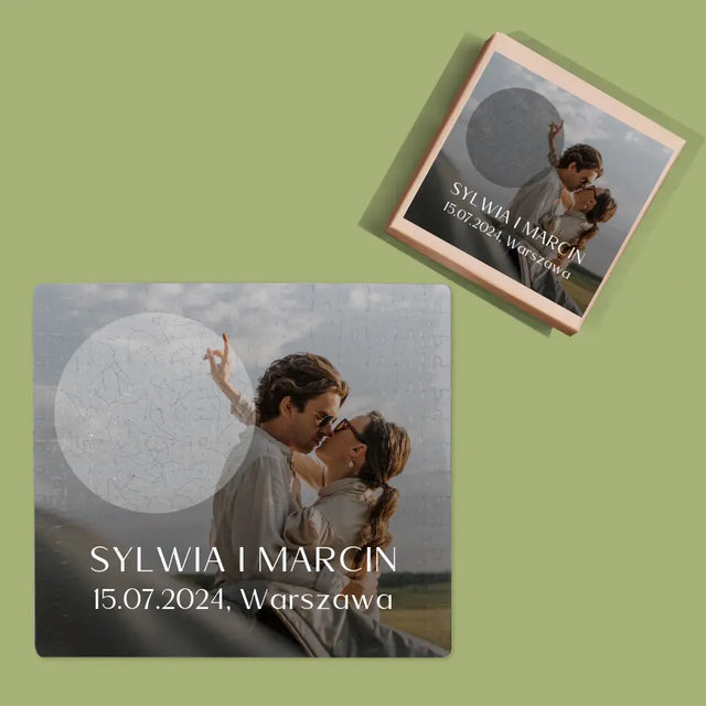 Mapa Gwiazd: Ślub - Personalizowane Puzzle