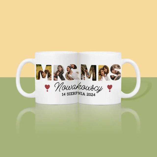 Słowo Ze Zdjęć: Mr&Mrs - Kubek z Nadrukiem