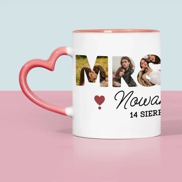 Słowo Ze Zdjęć: Mr&Mrs - Kubek z Nadrukiem