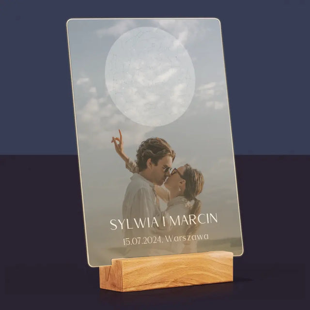 Mapa Gwiazd: Ślub - Wydruk Na Szkle Akrylowym