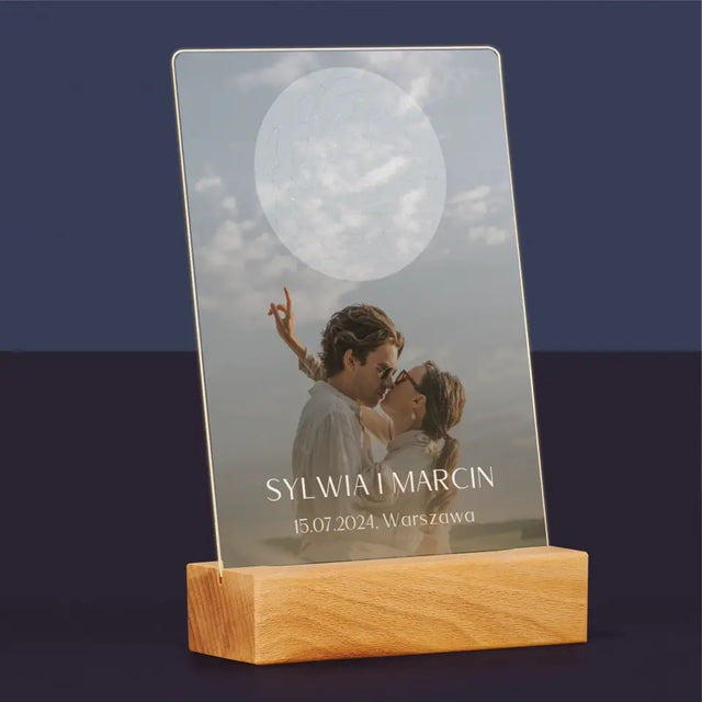 Mapa Gwiazd: Ślub - Wydruk Na Szkle Akrylowym