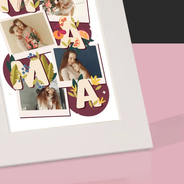 Fotokolaż: Literki Mama - Ramka Na Zdjęcie