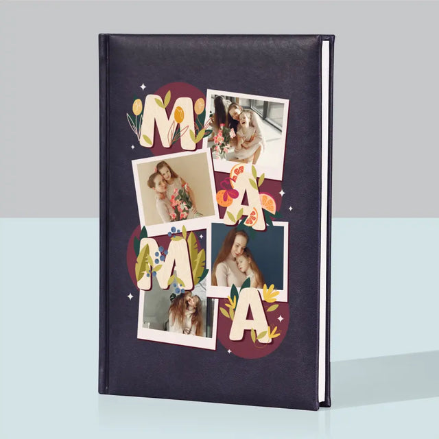 Fotokolaż: Literki Mama - Notes Książkowy z Nadrukiem