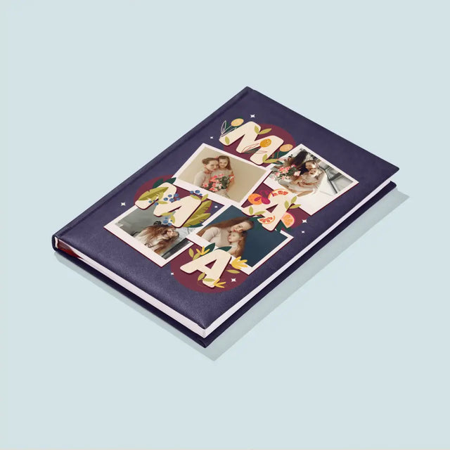 Fotokolaż: Literki Mama - Notes Książkowy z Nadrukiem