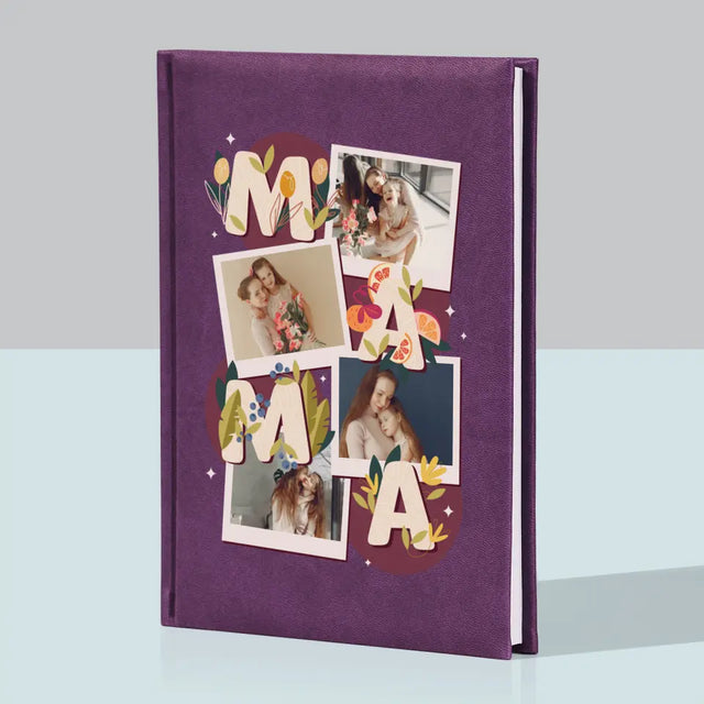 Fotokolaż: Literki Mama - Notes Książkowy z Nadrukiem