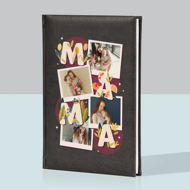 Fotokolaż: Literki Mama - Notes Książkowy z Nadrukiem
