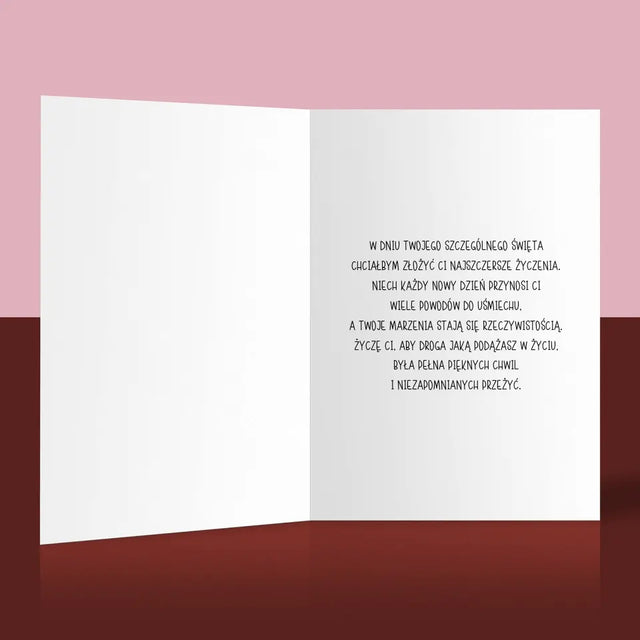 Fotokolaż: 2 Zdjęcia i Podpis - Kartka z Życzeniami