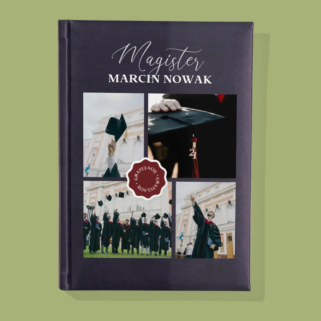 Fotokolaż: Magister - Notes Książkowy z Nadrukiem