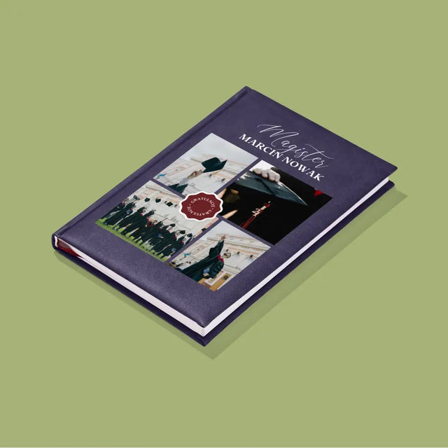 Fotokolaż: Magister - Notes Książkowy z Nadrukiem