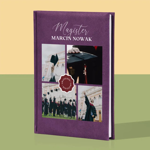 Fotokolaż: Magister - Notes Książkowy z Nadrukiem