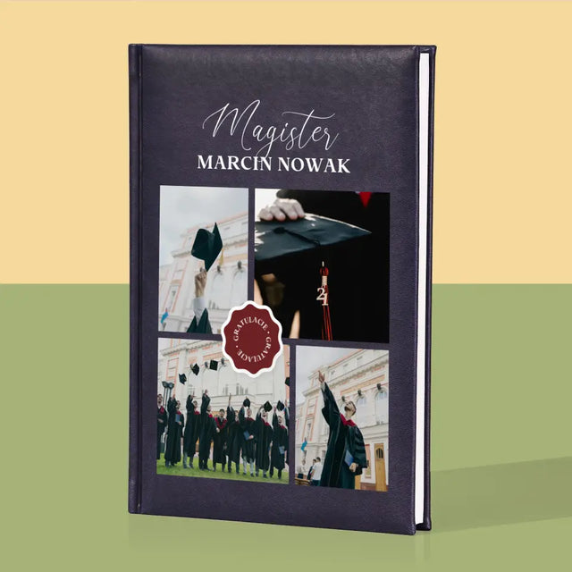 Fotokolaż: Magister - Notes Książkowy z Nadrukiem