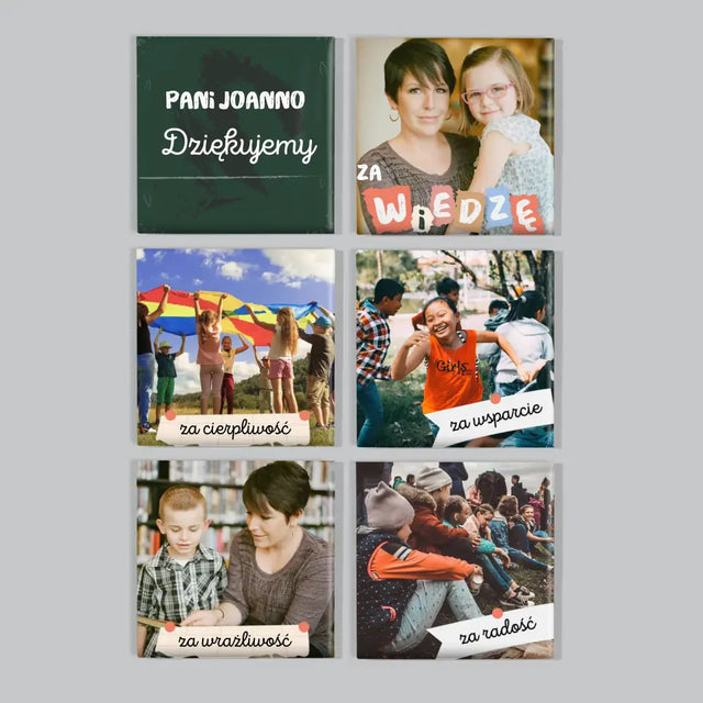 Fotokolaż: Dziękujemy Za Wiedzę - Zestaw Magnesów z Nadrukiem