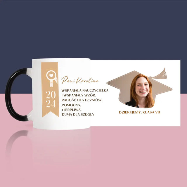 Zdjęcie i Podpis: Dyplom Dla Nauczyciela - Kubek z Nadrukiem