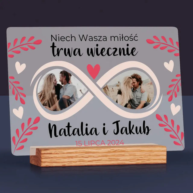 Fotokolaż: Niech Wasza Miłość Trwa Wiecznie - Wydruk Na Szkle Akrylowym