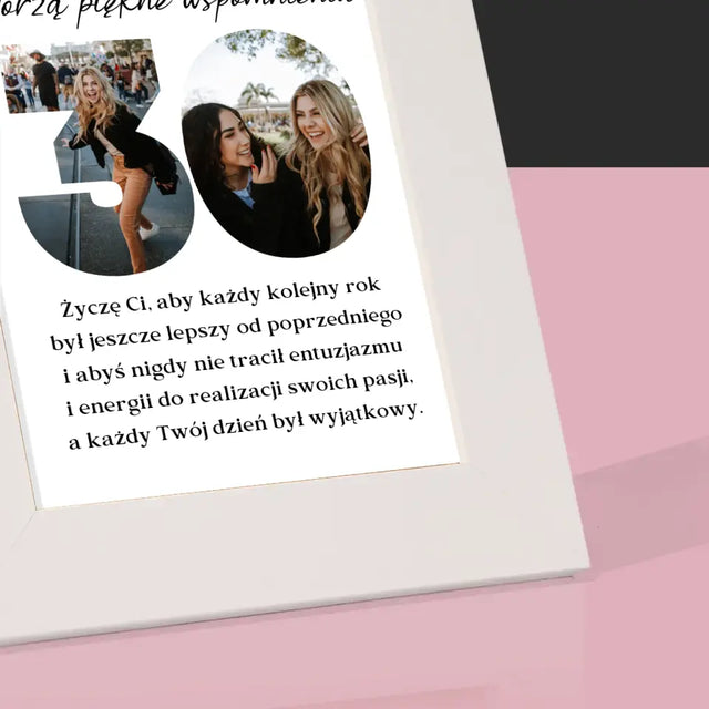 Słowo Ze Zdjęć: 30 Urodziny - Ramka Na Zdjęcie