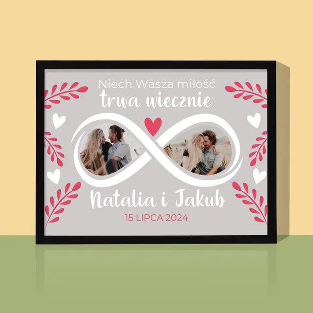Fotokolaż: Niech Wasza Miłość Trwa Wiecznie - Wydruk Obramowany 30x40