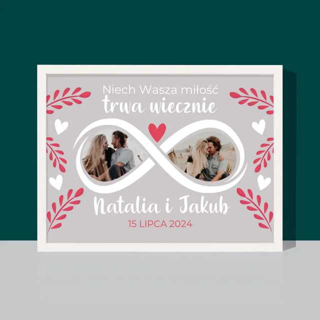 Fotokolaż: Niech Wasza Miłość Trwa Wiecznie - Wydruk Obramowany 30x40
