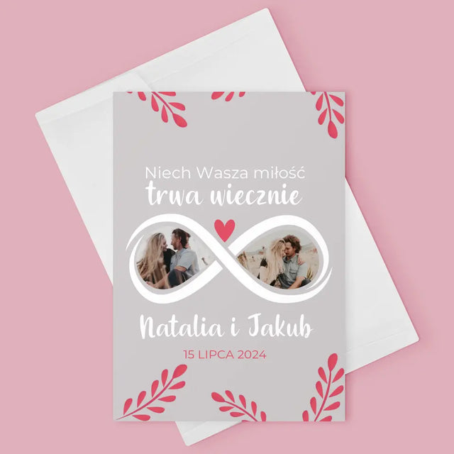 Fotokolaż: Niech Wasza Miłość Trwa Wiecznie - Kartka z Życzeniami