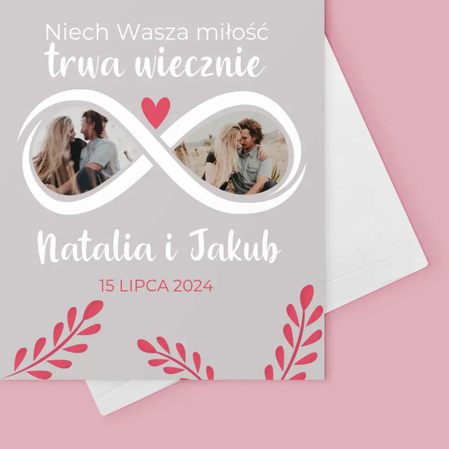 Fotokolaż: Niech Wasza Miłość Trwa Wiecznie - Kartka z Życzeniami