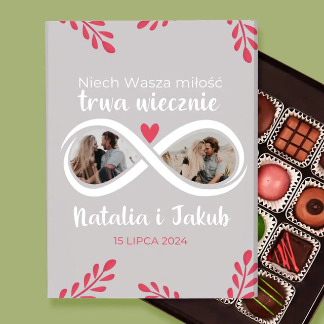 Fotokolaż: Niech Wasza Miłość Trwa Wiecznie - Personalizowane Praliny