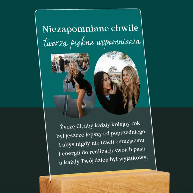 Słowo Ze Zdjęć: 30 Urodziny - Wydruk Na Szkle Akrylowym