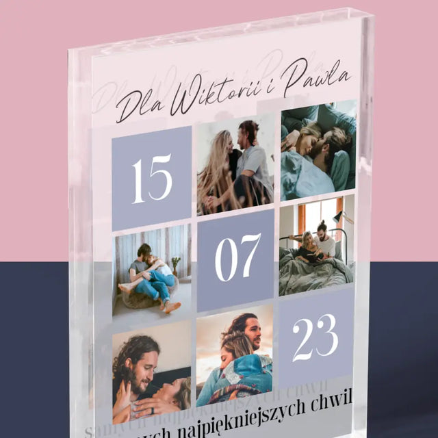 Fotokolaż: Najlepsze Chwile - Blok Akrylowy z Nadrukiem