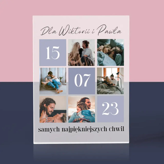 Fotokolaż: Najlepsze Chwile - Blok Akrylowy z Nadrukiem