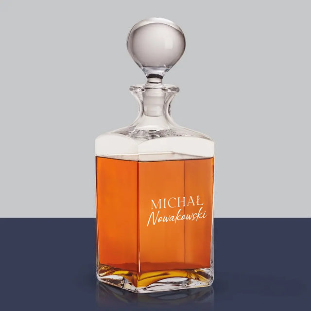 Monogram: Imię i Nazwisko - Karafka Do Whisky z Grawerem