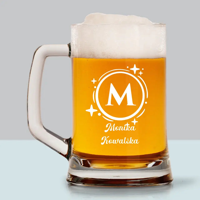 Monogram: Imię Nazwisko Monogram - Kufel Do Piwa