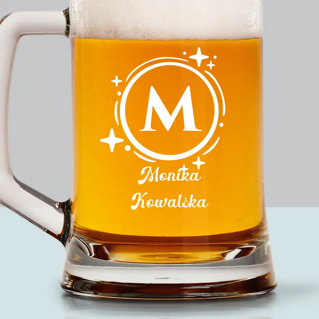 Monogram: Imię Nazwisko Monogram - Kufel Do Piwa