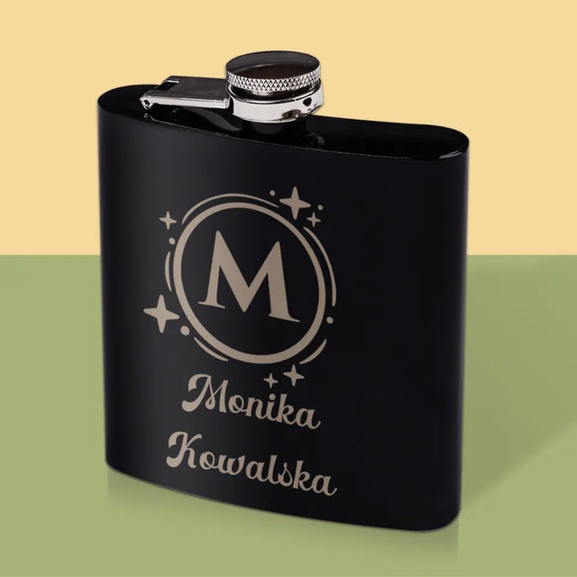 Monogram: Imię Nazwisko Monogram - Personalizowana Piersiówka