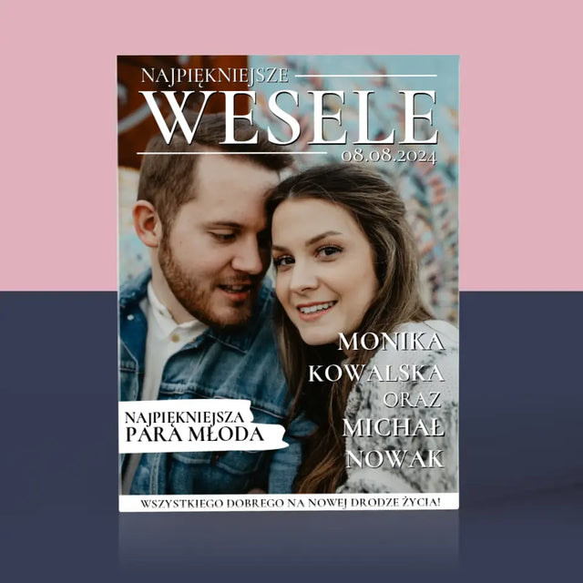 Okładka Magazynu: Najpiękniejsze Wesele - Blok Akrylowy z Nadrukiem