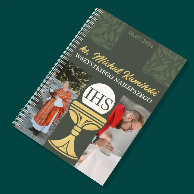 Fotokolaż: Wszystkiego Najlepszego Krzyż - Planer Dzienny z Nadrukiem