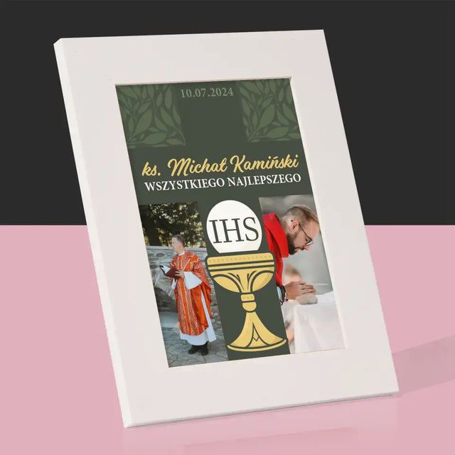 Fotokolaż: Wszystkiego Najlepszego Krzyż - Ramka Na Zdjęcie